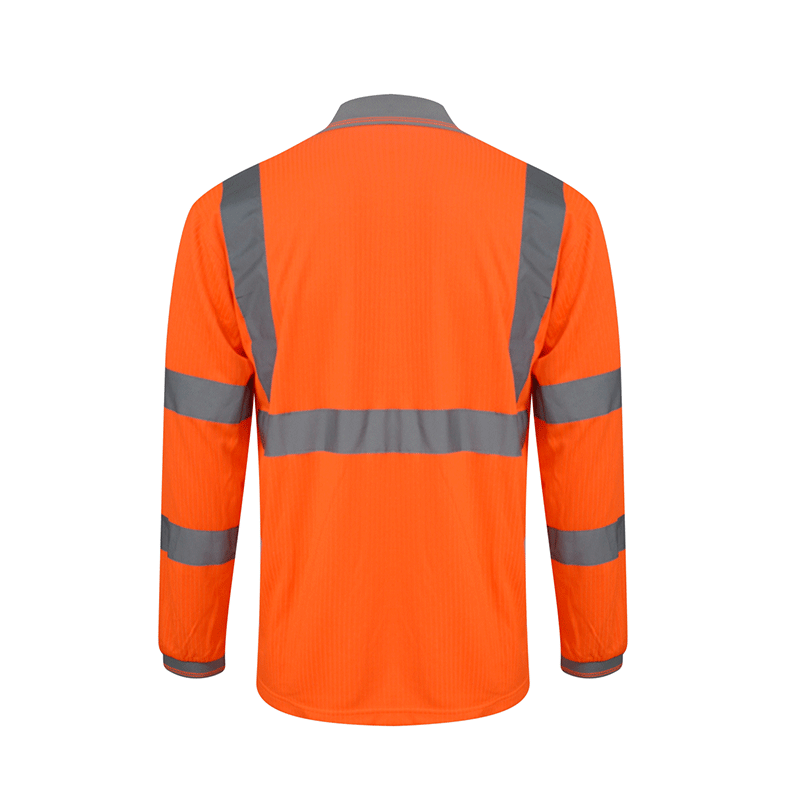 SMASYS Drop Needle Fabric Orange Safety Polo Shirt