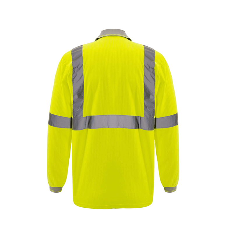 SMASYS Drop Needle Fabric Yellow Safety Polo Shirt