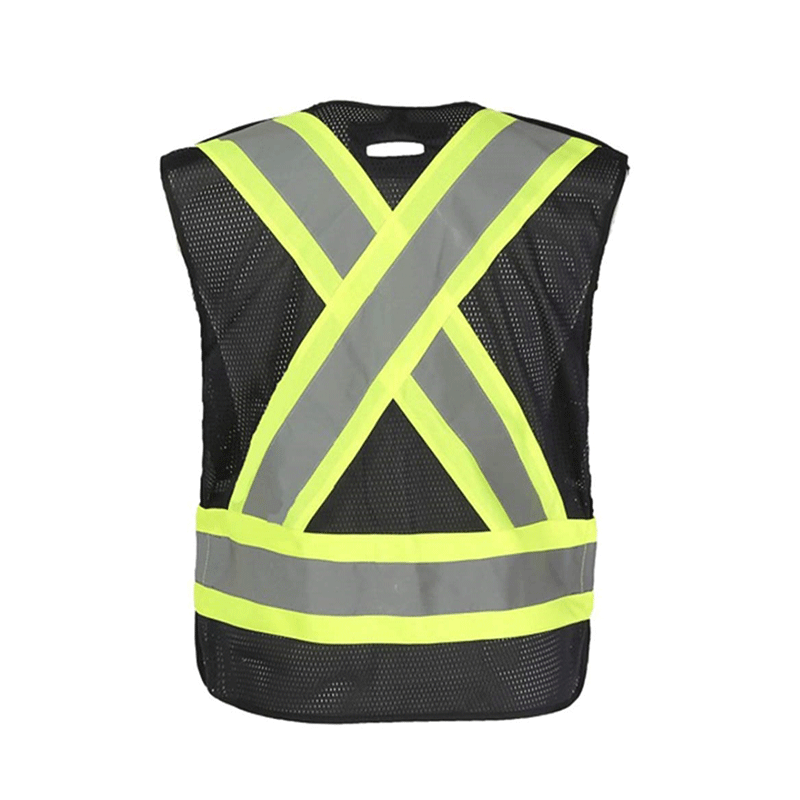 SMASYS Black Mesh Construction Safety Vest