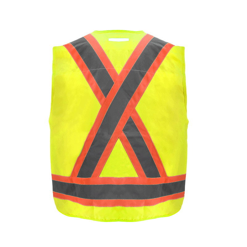SMASYS Multi 8 Pockets Heavy Duty Back Cross Safety Vest