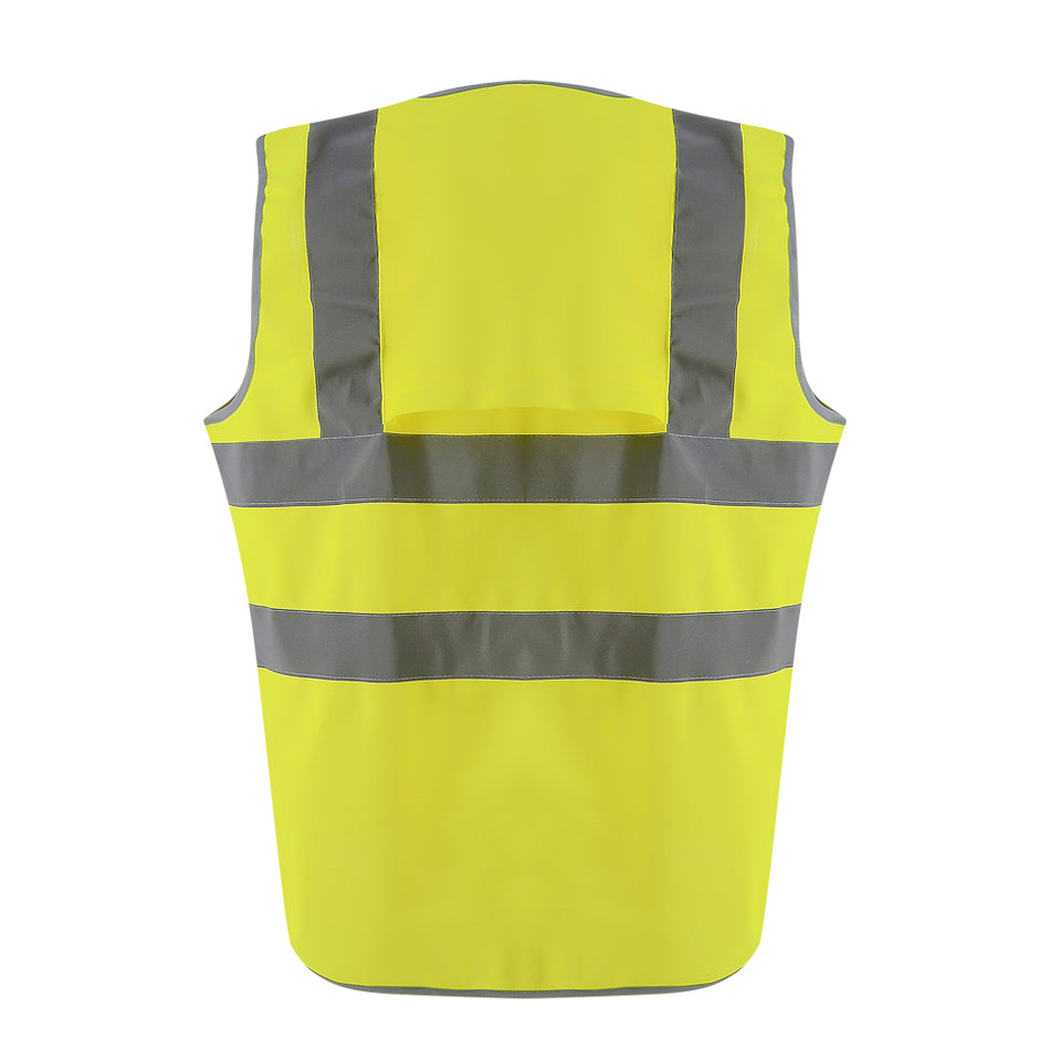 SMASYS Reflective High Vis Yellow Vest with Multi Pockets