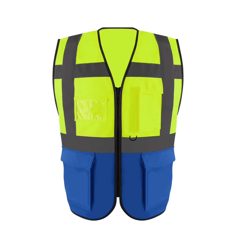 SMASYS Heavy Duty Reflective Safety Vest with Multiple Pockets