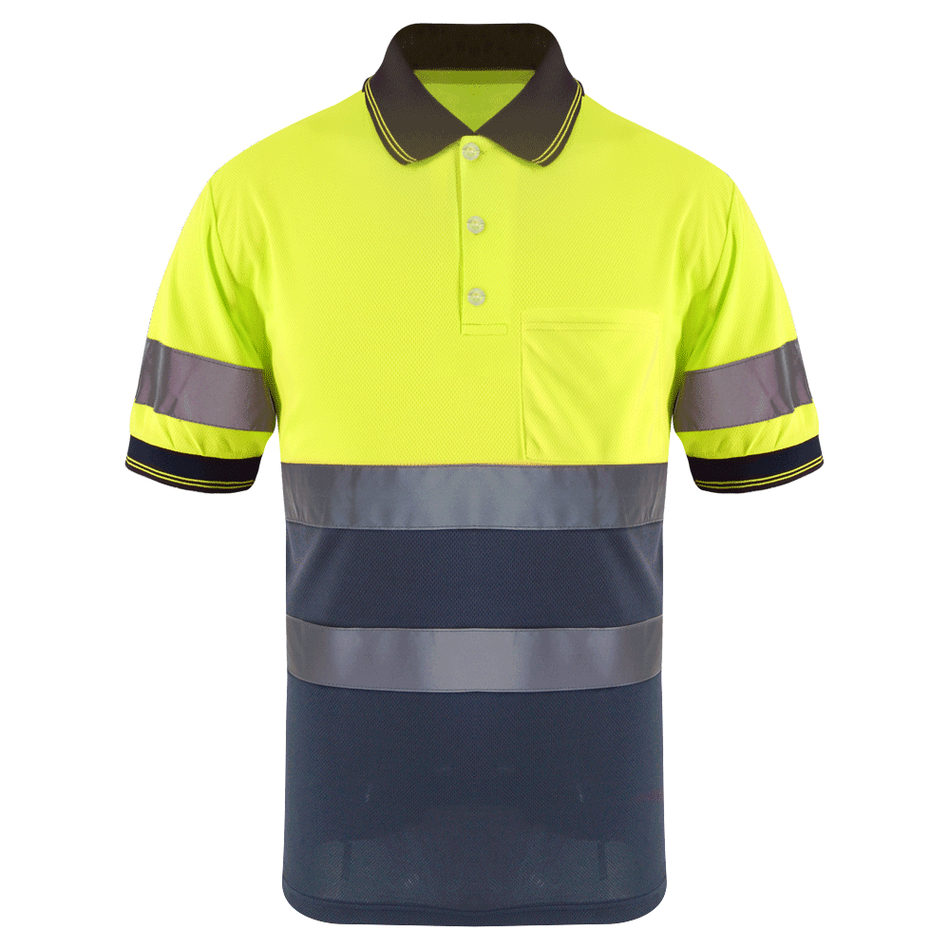 SMASYS Quick Dry Construction Safety Hi Vis Polo Shirt