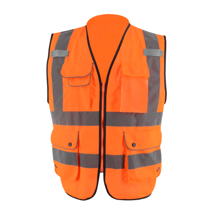 Chaleco de seguridad reflectante con bolsillos multicolor SMASYS