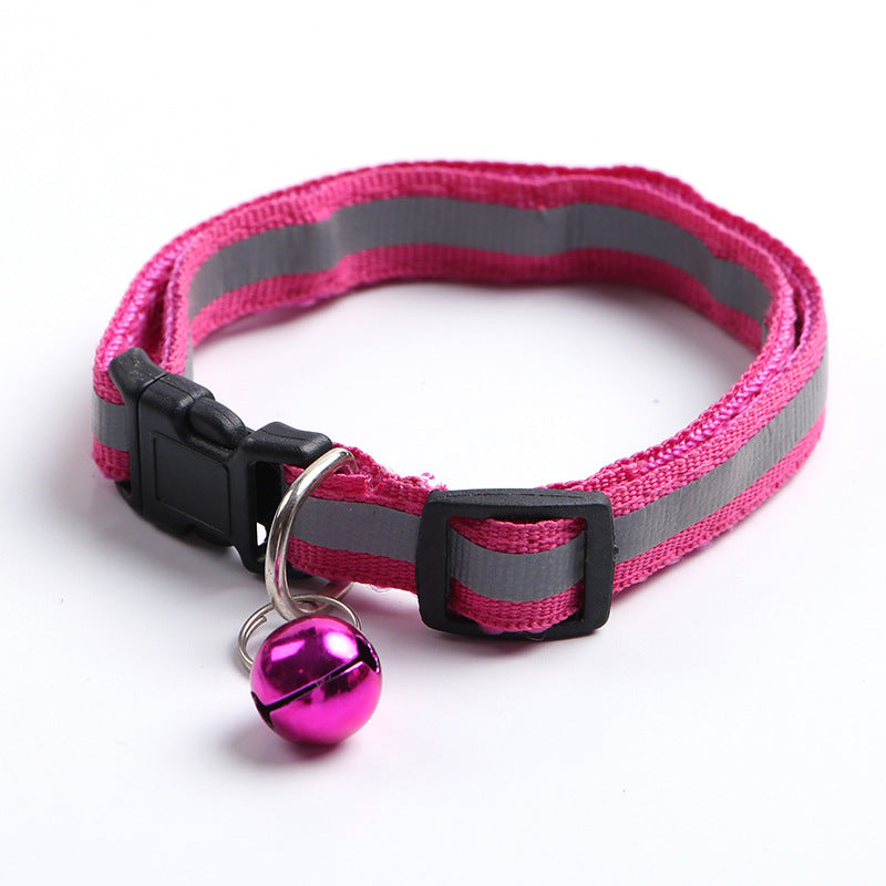 SMASYS Colors Adjustable Nylon Reflective Pet Collar With Bell