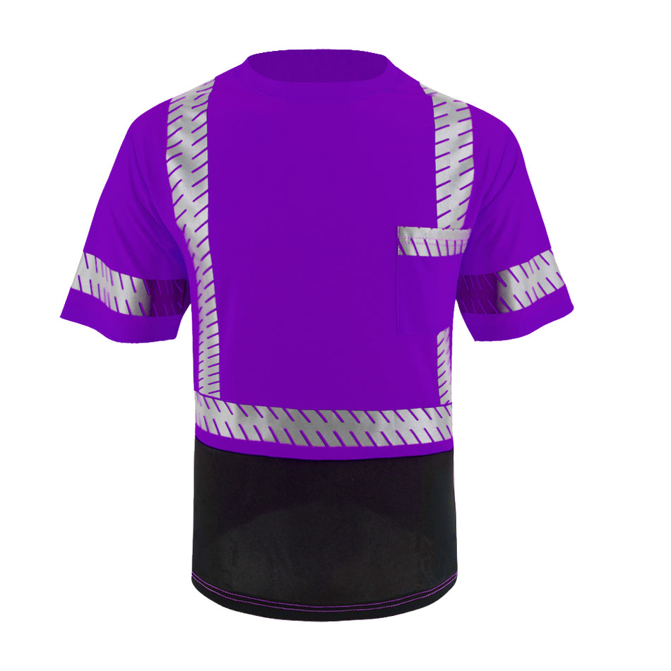 SMASYS Hi Viz Safety Shirt (Reflective Pocket & Black Bottom)