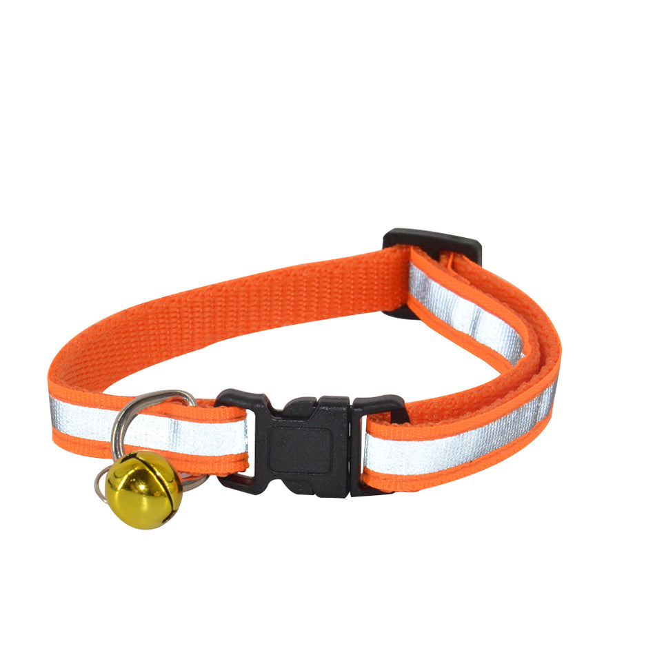 SMASYS Colors Adjustable Nylon Reflective Pet Collar With Bell