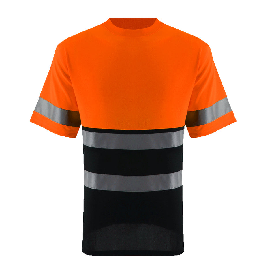 SMASYS Hi Vis Breathable Reflective Work Shirts, Contrast Color Safety T-shirt