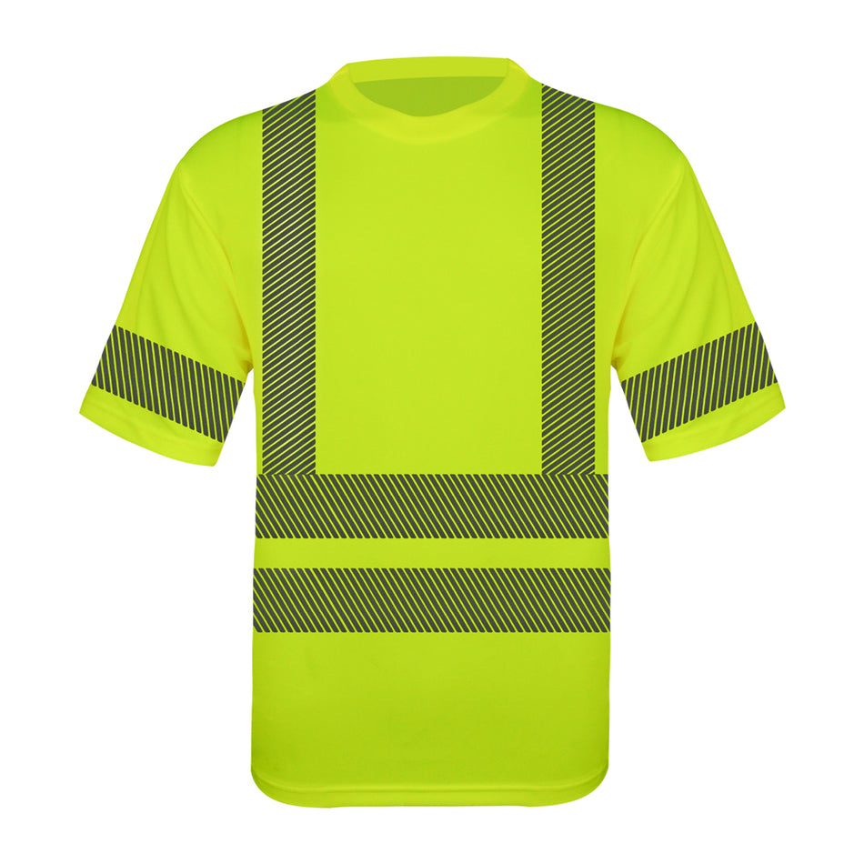 SMASYS Heat Transfer Slanted Carving Reflective Tape Fluo. Yellow Safety Shirts