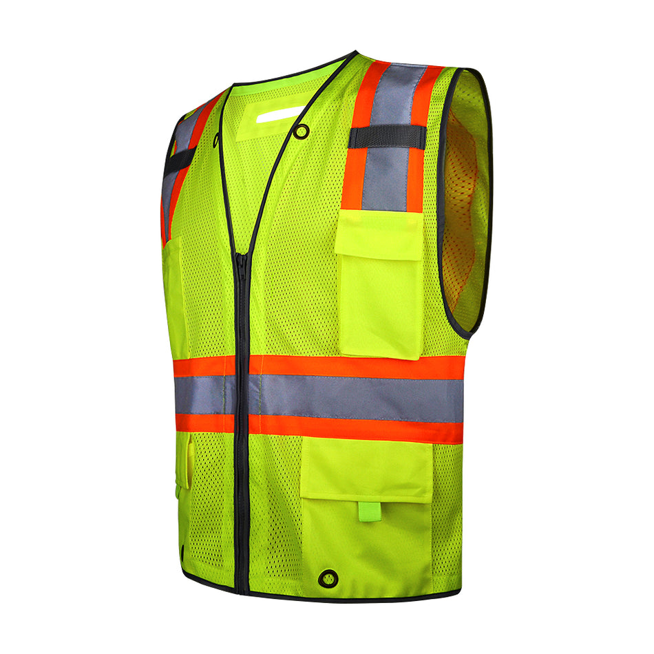 Chaleco reflectante de seguridad de malla de alta visibilidad SMASYS Classic (LB-VS060)