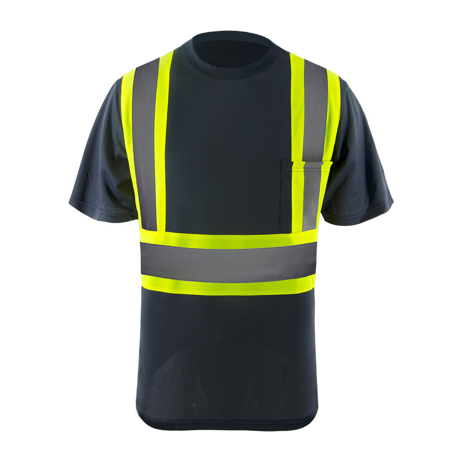 SMASYS Industrial Tape Reflective Shirts, Navy Hivis T-shirt