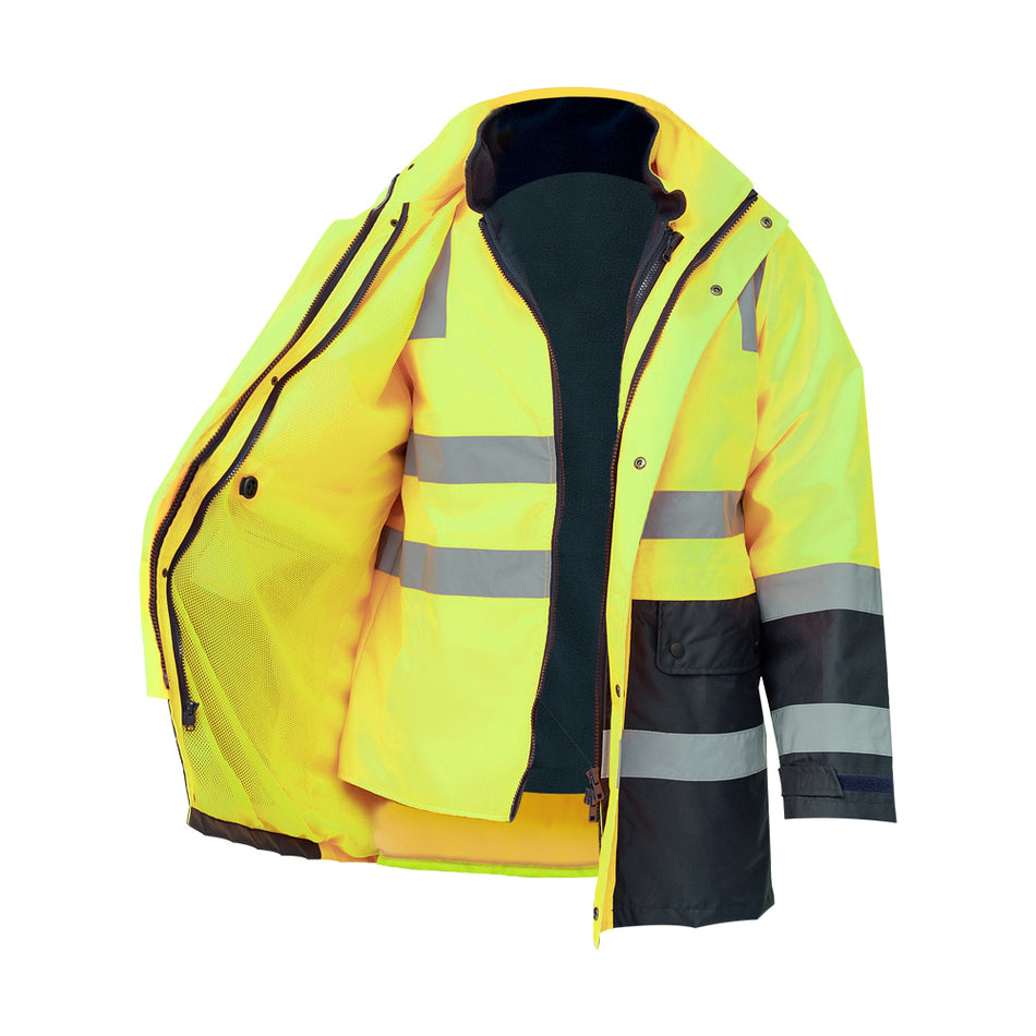 SMASYS Winter Multifunction Reflective Security Safety Workwear 6-in-1 Jacket