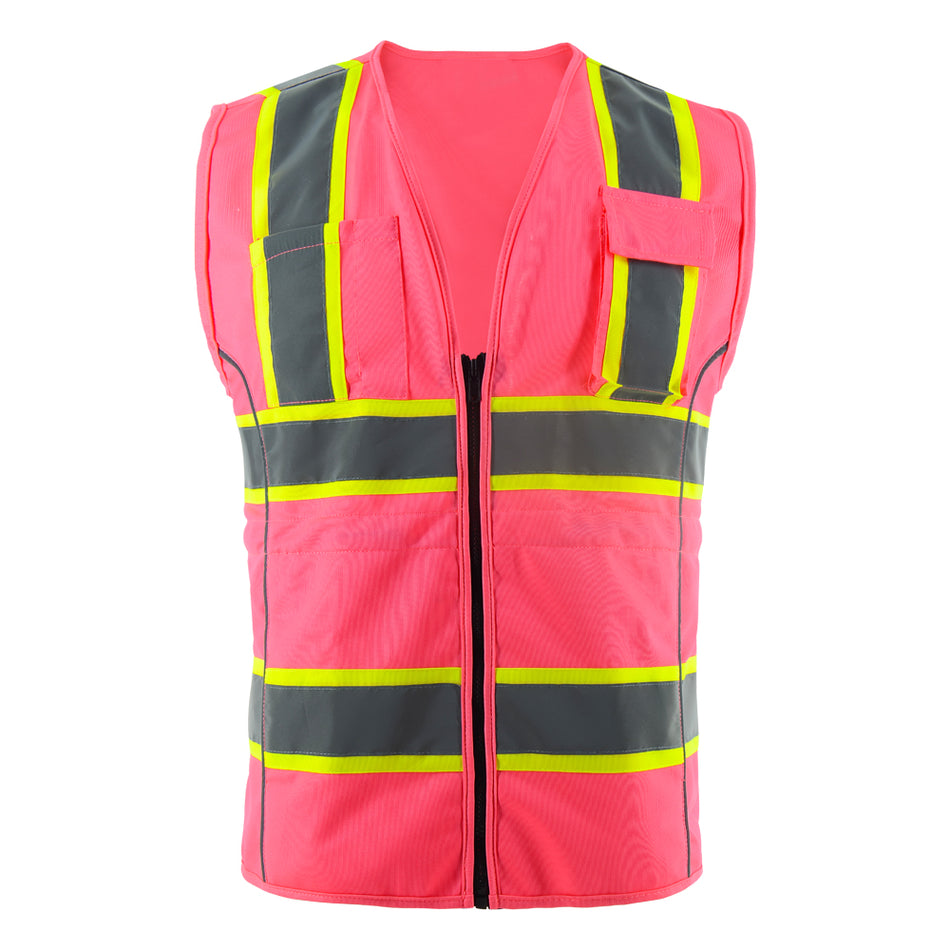 SMASYS Safety Vest for Women 9 Pockets High Visibility Reflective