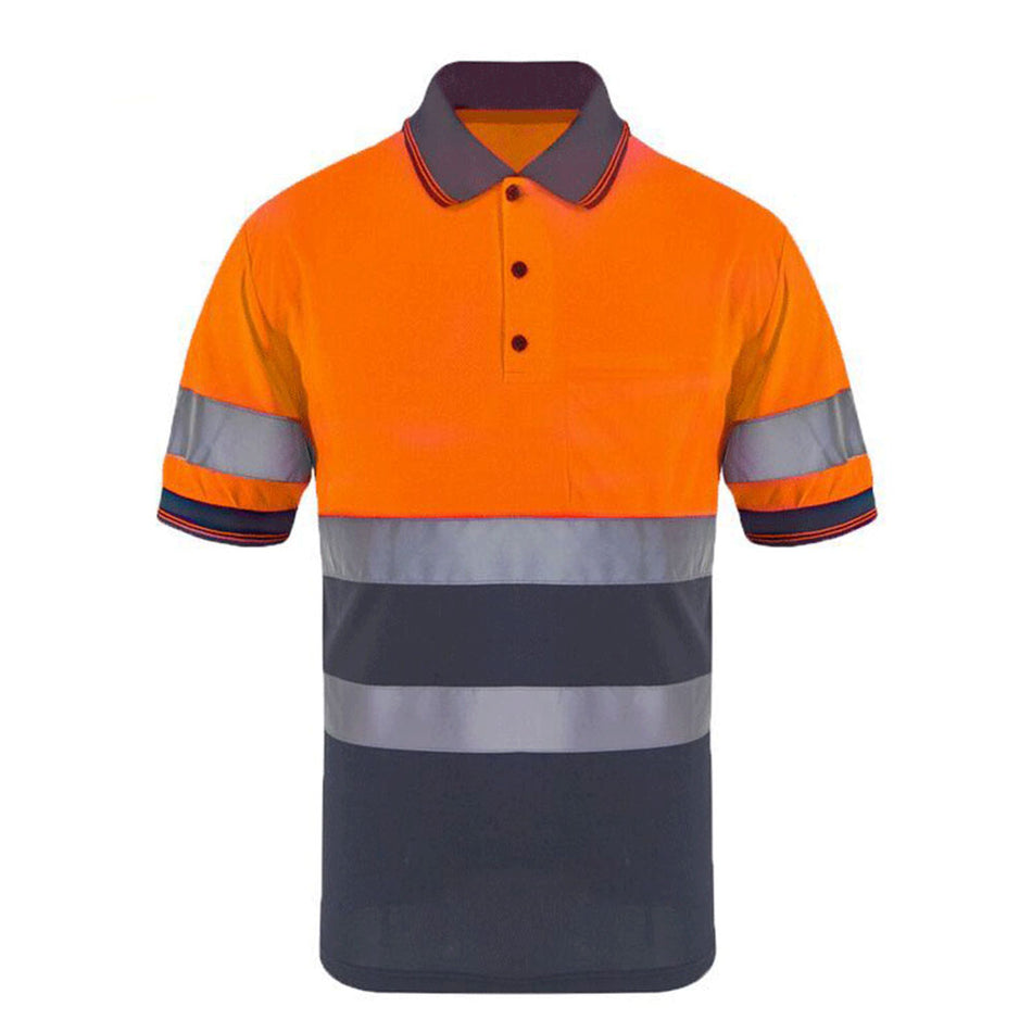 SMASYS Quick Dry Construction Safety Hi Vis Polo Shirt