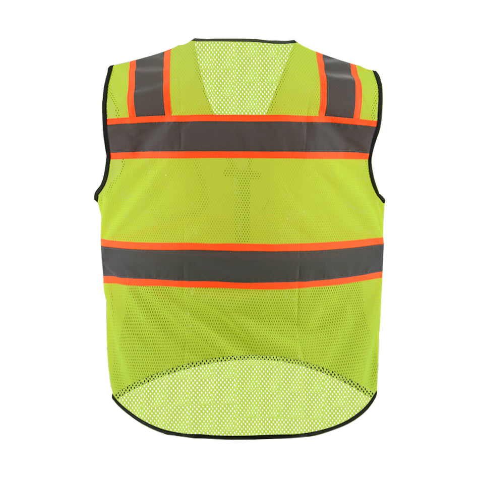 SMASYS Breathable Mesh Orange Padding Design Safety Vest