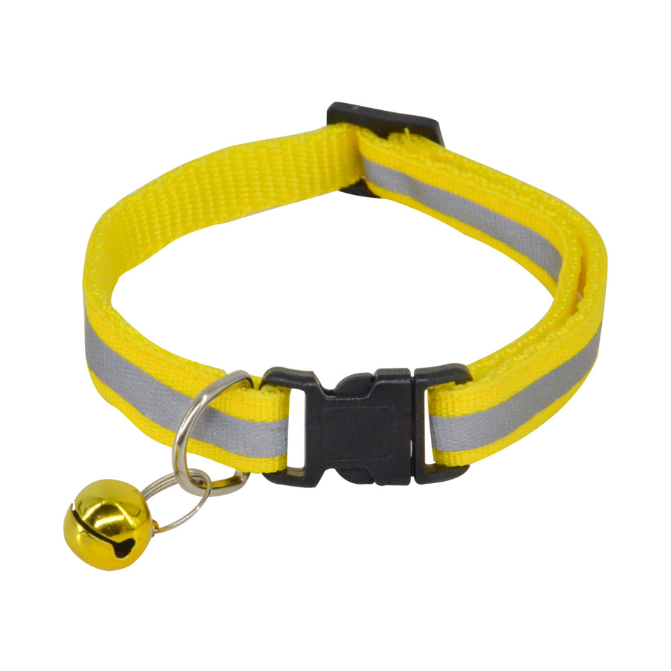 SMASYS Colors Adjustable Nylon Reflective Pet Collar With Bell