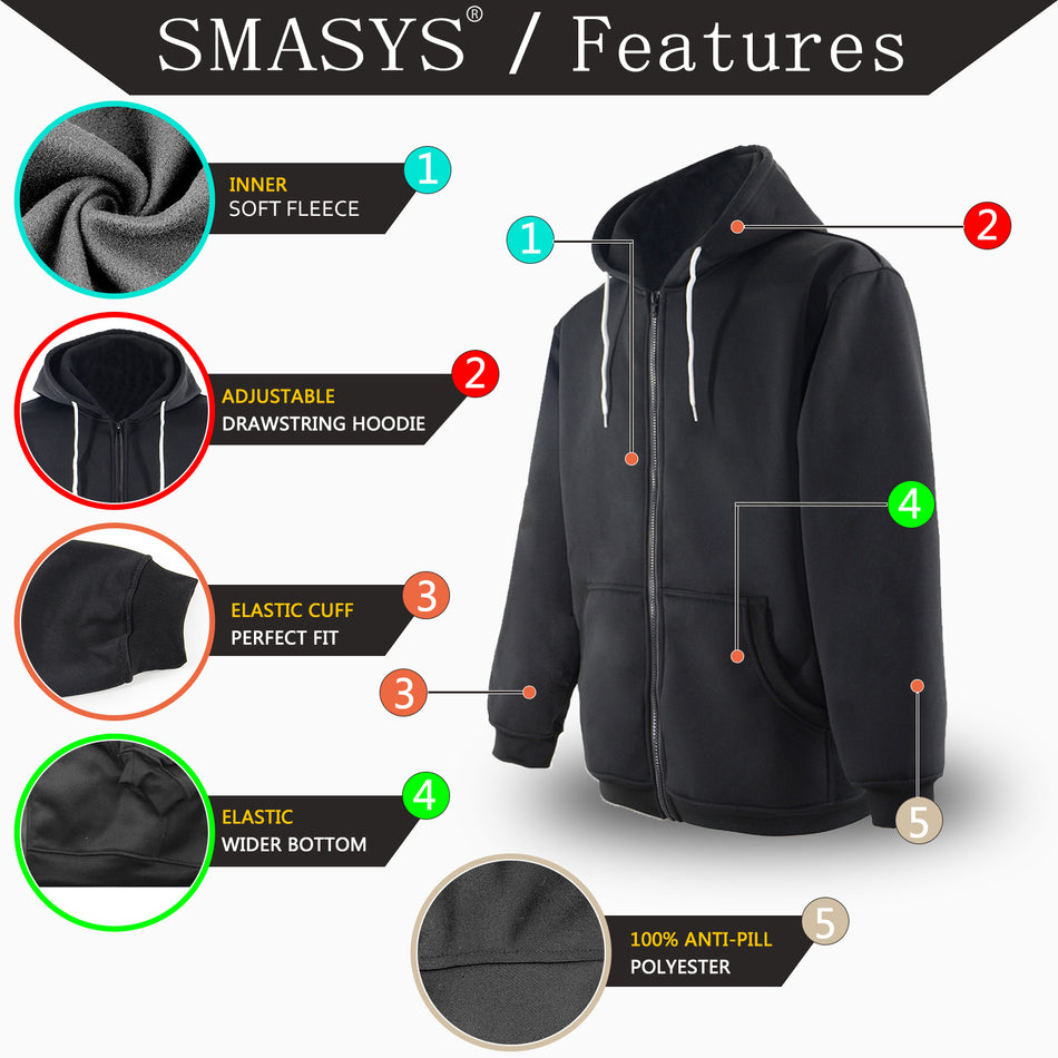 SMASYS Tracksuit Oversized Solid Color Streetwear Hoodie