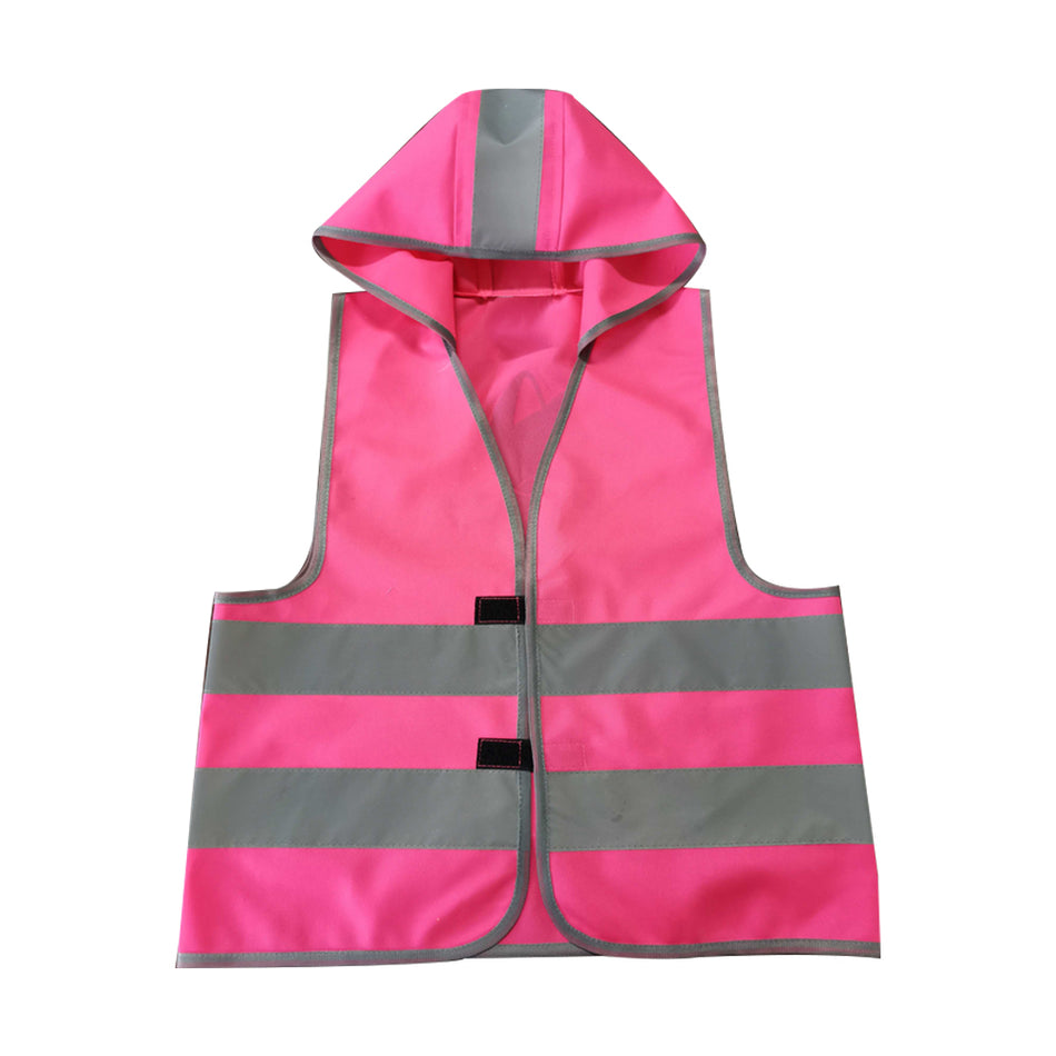 SMASYS Reflective High Visibility Kids Safety Vest with Hoodie