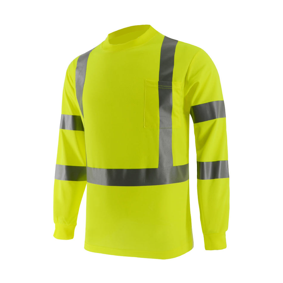 Camisas de seguridad reflectantes SMASYS de alta visibilidad clase 3, manga larga con bolsillo