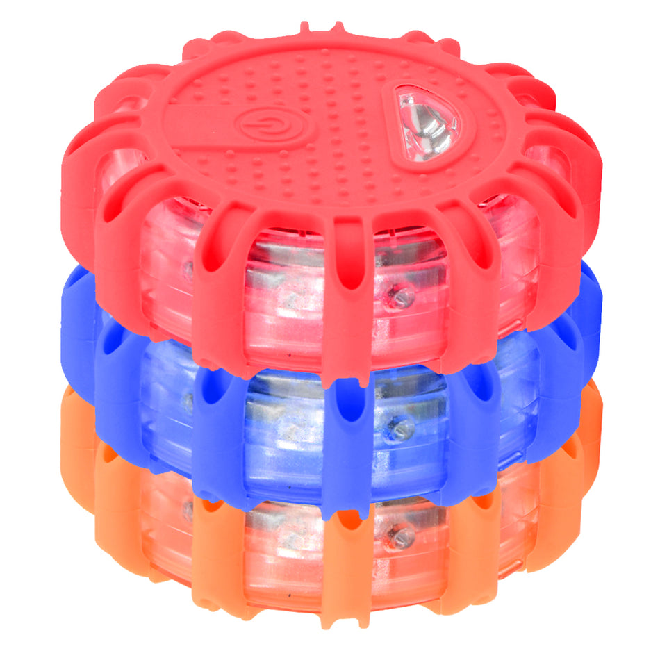 SMASYS Flashing Warning Lights Safety Emergency Disc Beacon LED Road Flare