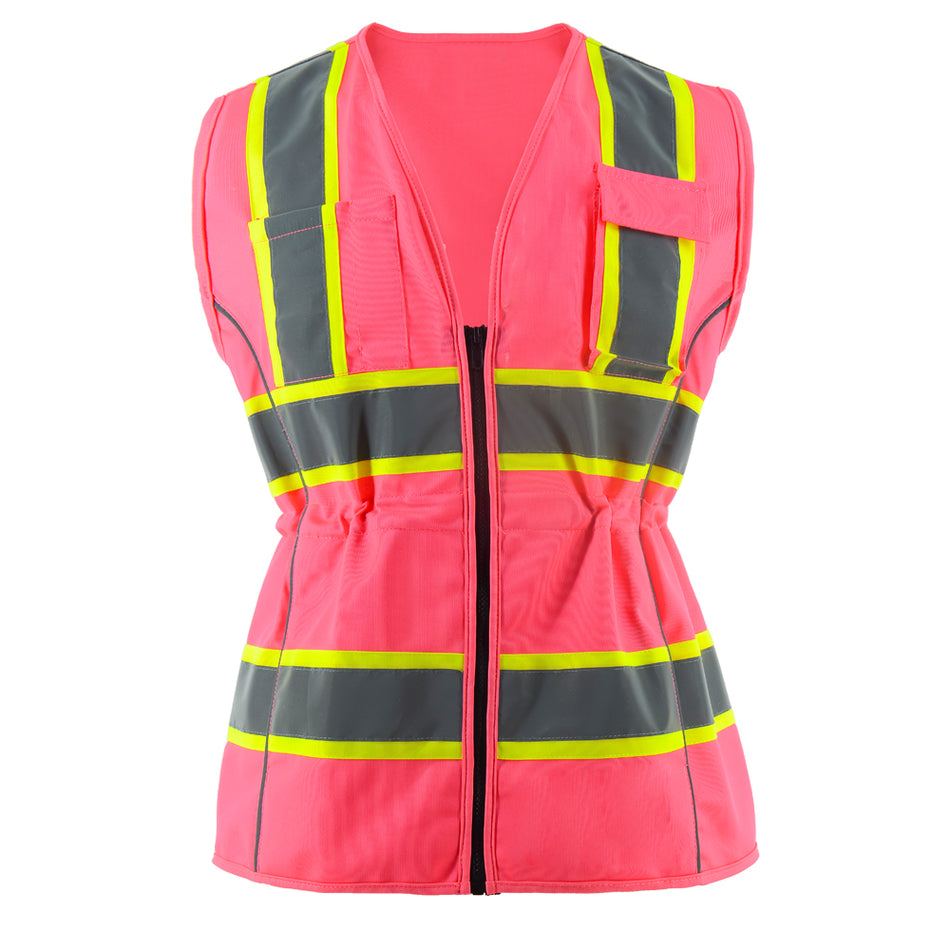 SMASYS Safety Vest for Women 9 Pockets High Visibility Reflective