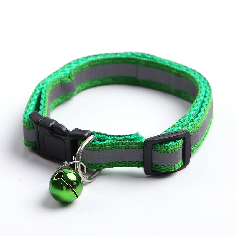 SMASYS Colors Adjustable Nylon Reflective Pet Collar With Bell