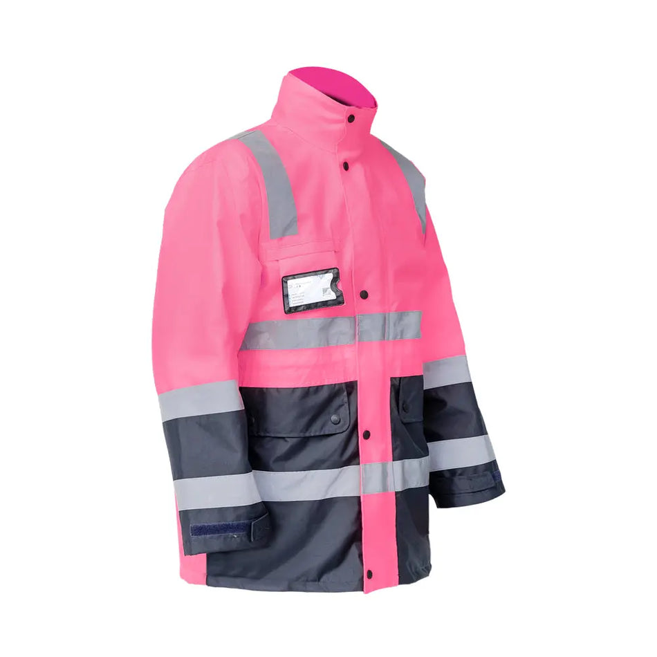 SMASYS Ultimate 6-in-1 Hi-Vis Construction Jacket ANSI Class 2 Waterproof Bomber SMASYS Store