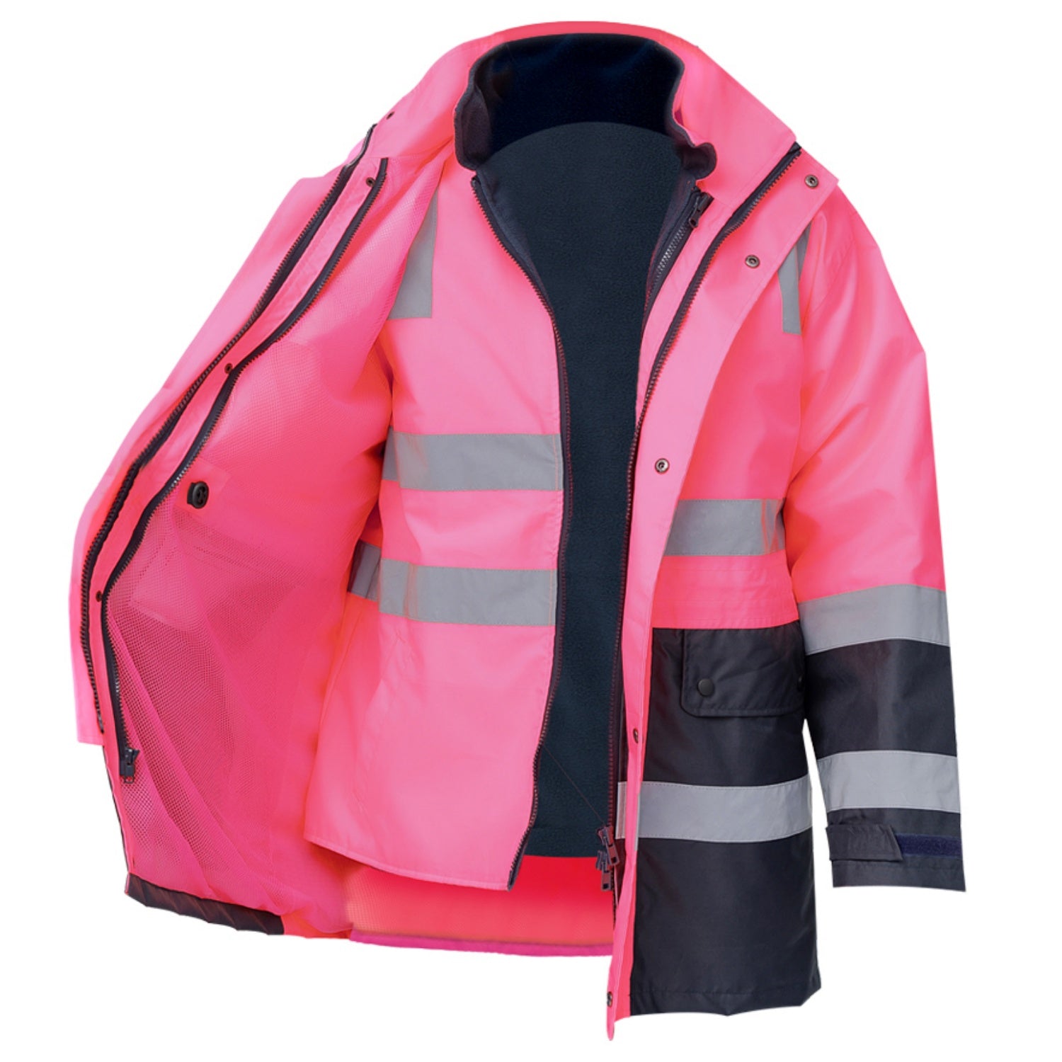 SMASYS Ultimate 6-in-1 Hi-Vis Construction Reflective Jacket