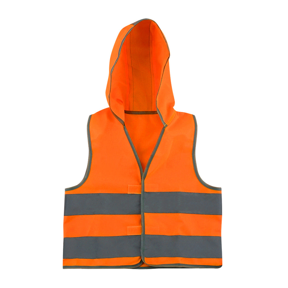 SMASYS Reflective High Visibility Kids Safety Vest with Hoodie