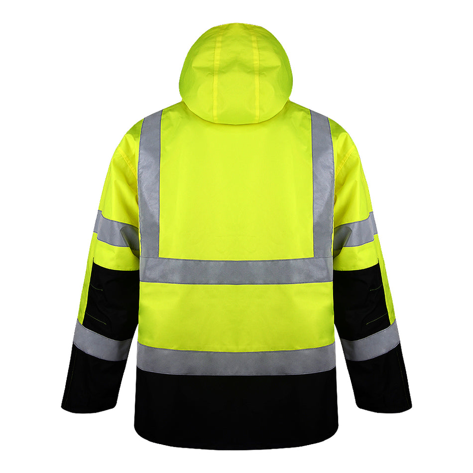 SMASYS Workwear High Visibility Reflective Mens Safety Jacket