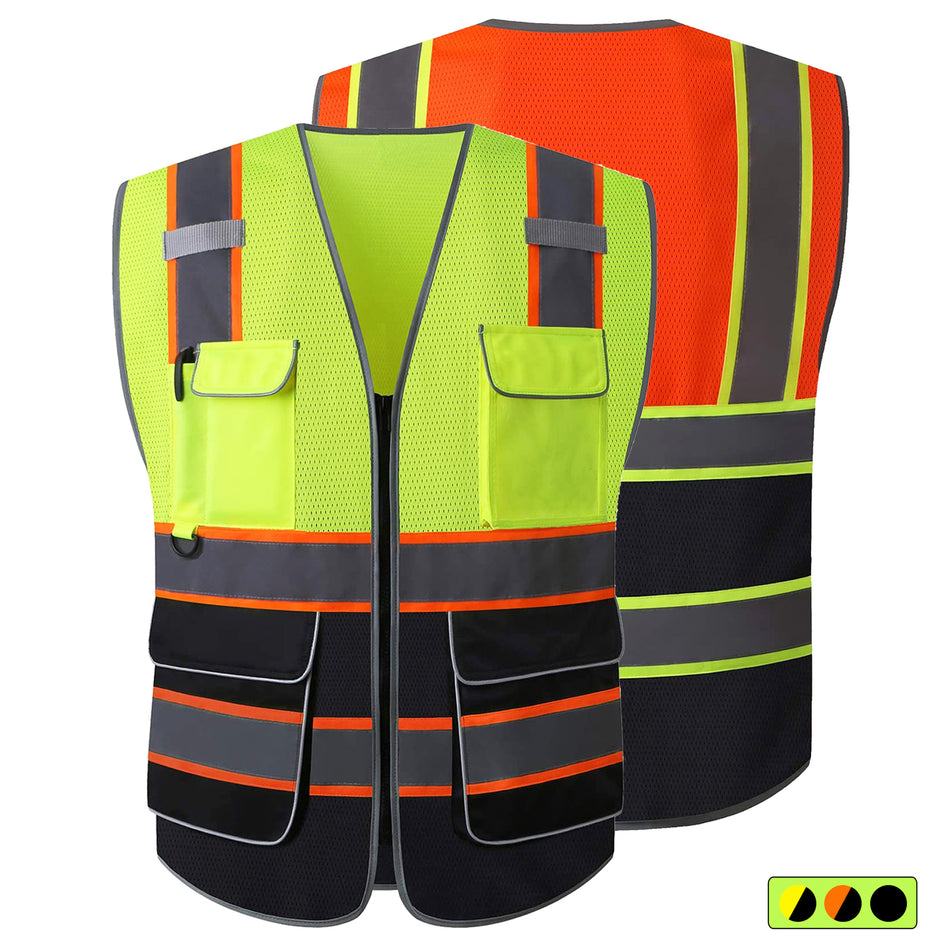SMASYS Multi Pockets High Visibility Reflective Safety Vest
