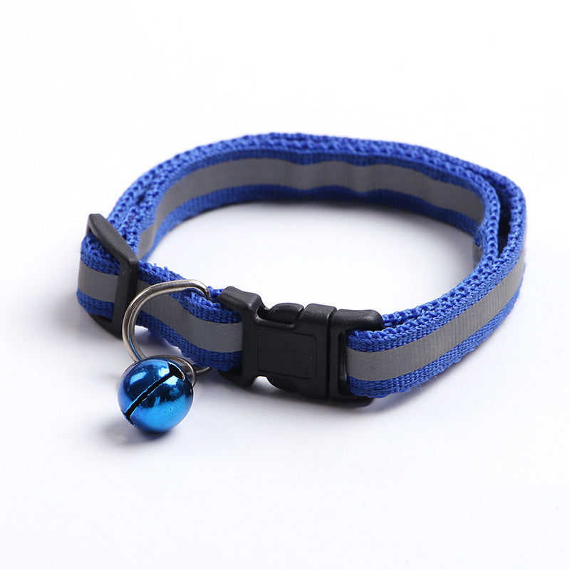 SMASYS Colors Adjustable Nylon Reflective Pet Collar With Bell