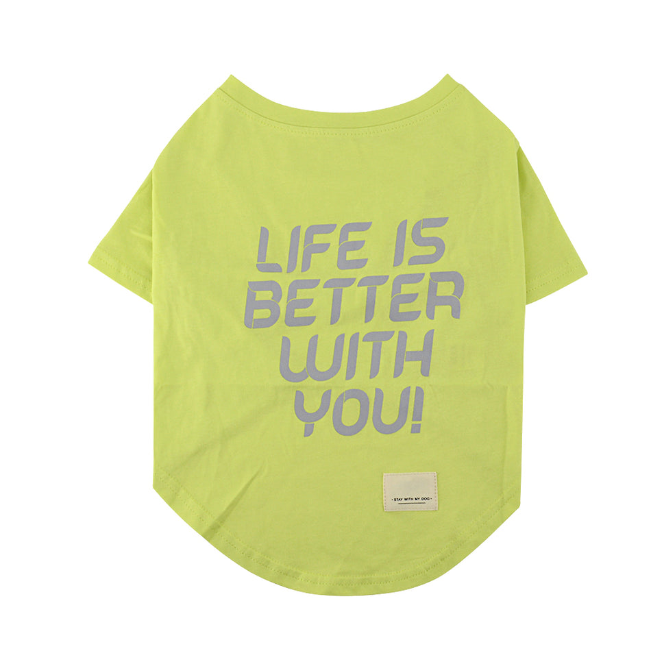 SMASYS Dog Pets Clothes Reflective Design Pet T Shirts