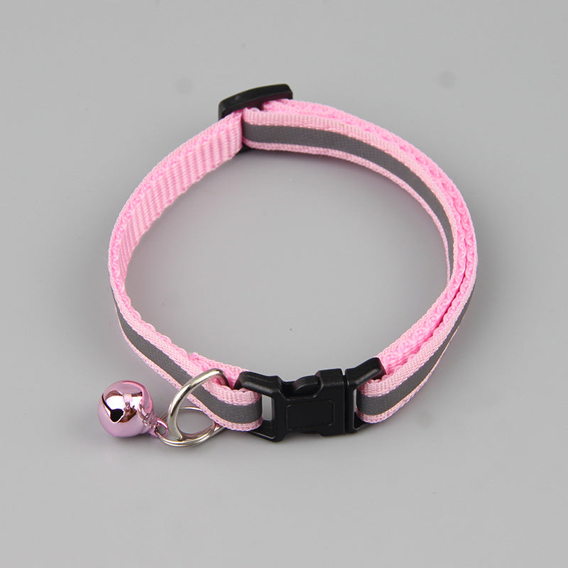 SMASYS Colors Adjustable Nylon Reflective Pet Collar With Bell