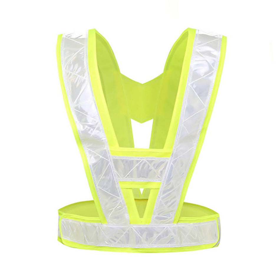 SMASYS Traffic Safety Bicycle Luminous Waistcoat V-Shaped Reflective Cycling Vest
