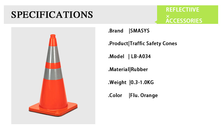 SMASYS Highway Road PVC Reflective Traffic Safety Cones