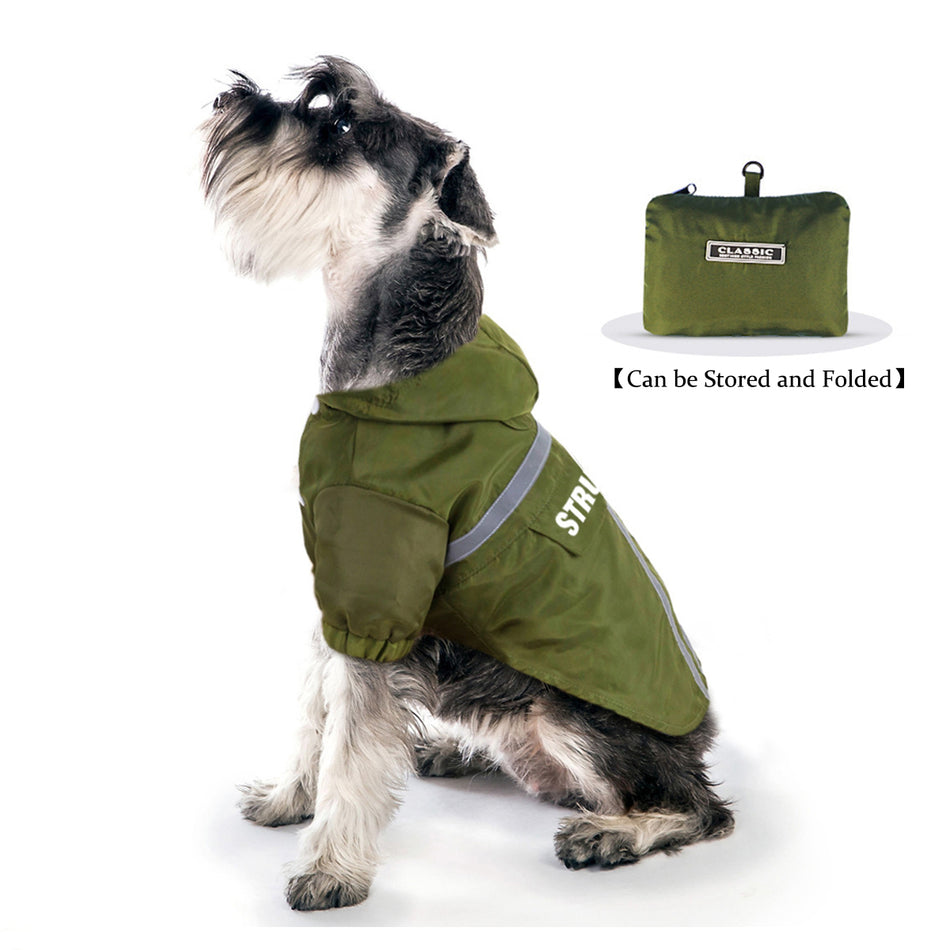 SMASYS Dog Raincoats Rain Poncho Coat Waterproof Rain Jacket with Hood