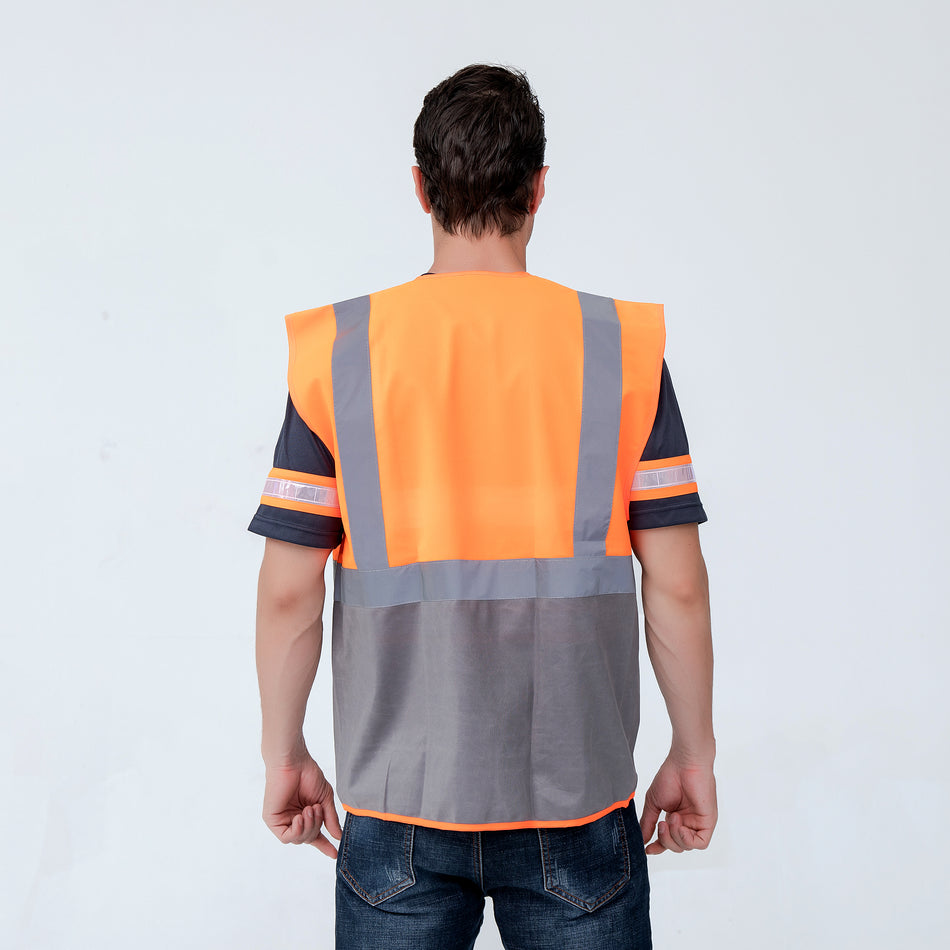 SMASYS Heavy Duty Reflective Safety Vest with Multiple Pockets