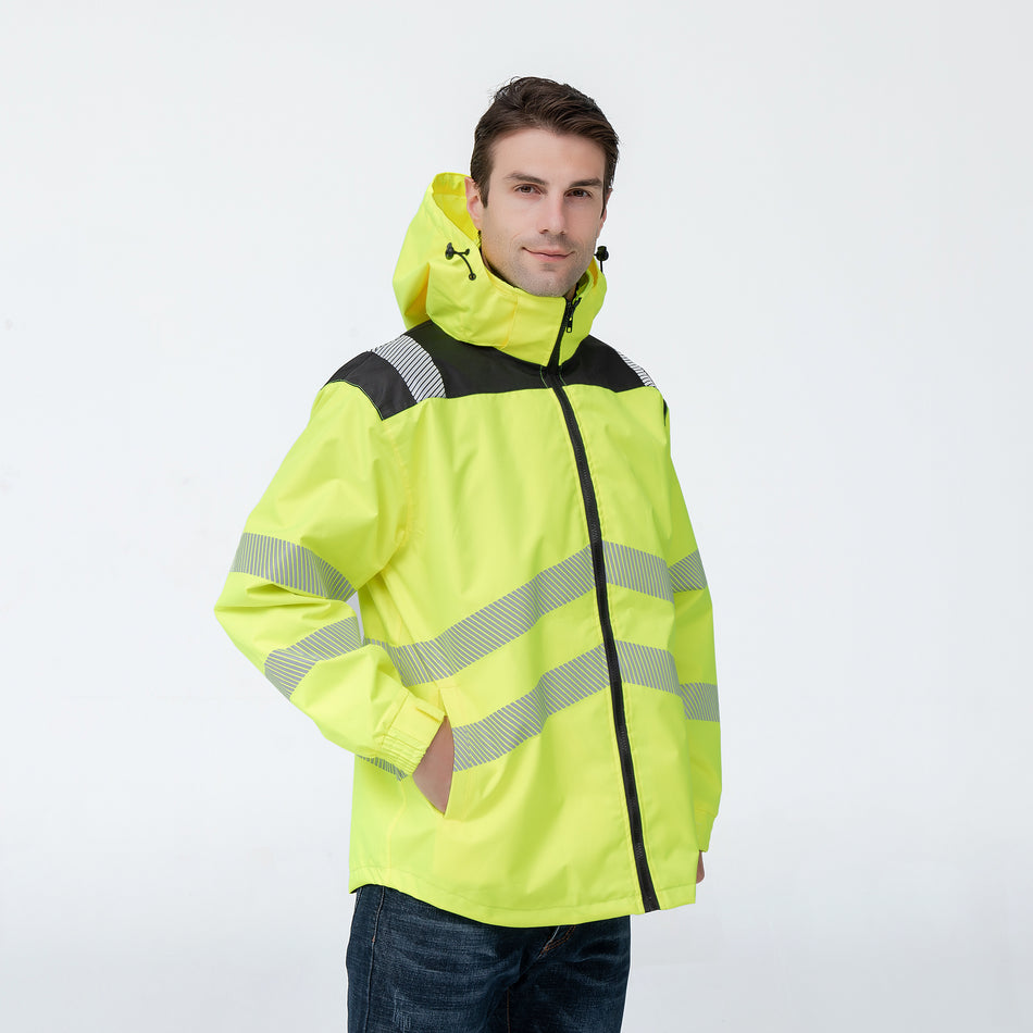 SMASYS High Visibility Waterproof Reflector Yellow Jacket
