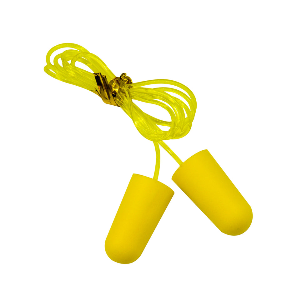 SMASYS Safety Yellow Orange Foam Corded Earplug with String