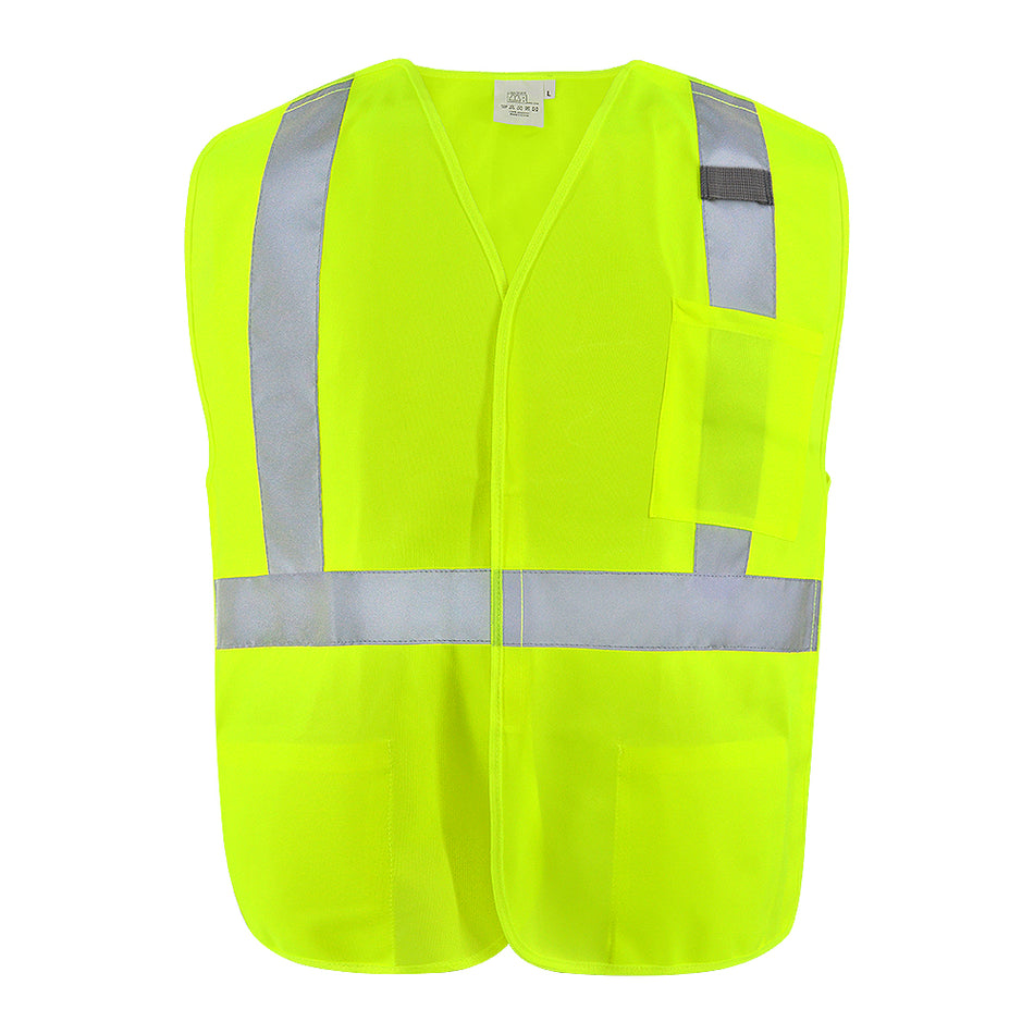 SMASYS Reflective Chest Pocket Green Safety Vest