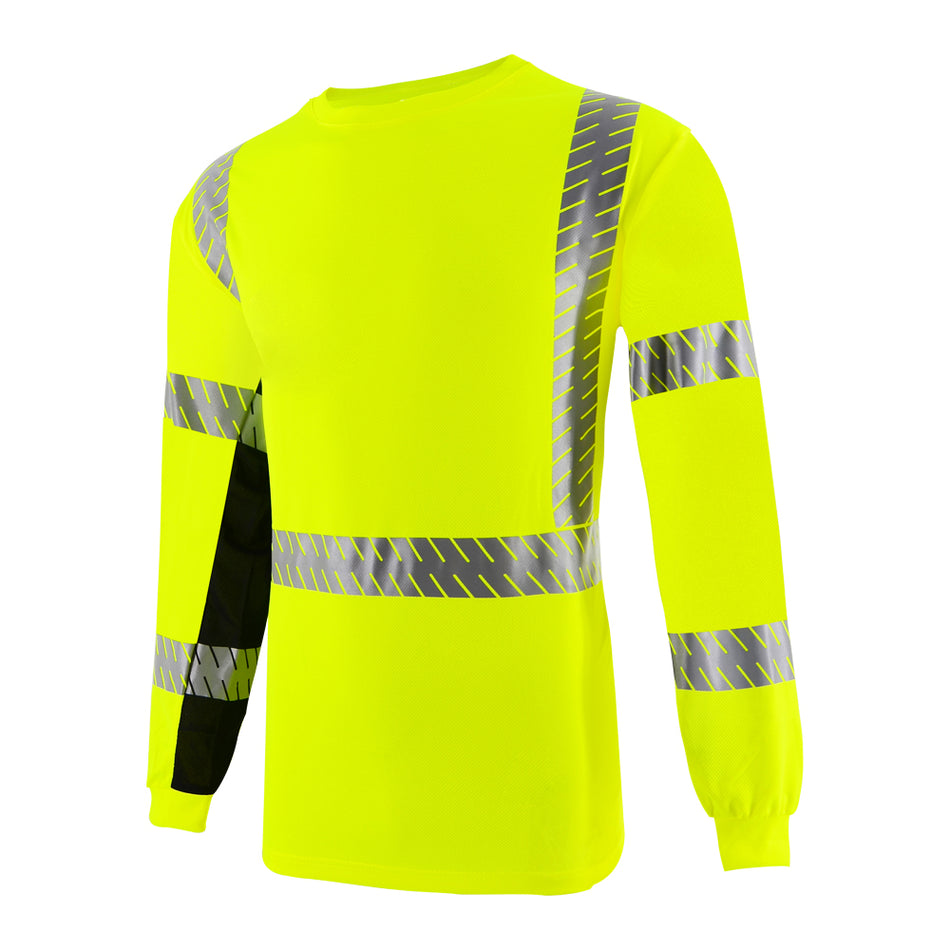 SMASYS Safety Shirts with Silver Slanted Carving Reflective Tape